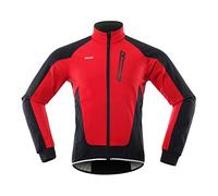 Lixada Hommes Cyclisme Veste Imperméable Coupe-Vent Thermique Polaire Vélo Jersey VTT Vélo Équitation Course Automne Hiver Veste Manteau Convient pour Le Cyclisme la Course à Pied l'Alpinisme