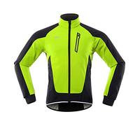 Lixada Hommes Cyclisme Veste Imperméable Coupe-Vent Thermique Polaire Vélo Jersey VTT Vélo Équitation Course Automne Hiver Veste Manteau Convient pour le Cyclisme la Course à Pied l'Alpinisme