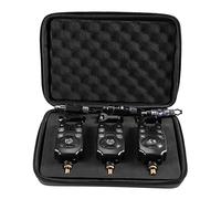 Lixada Kit de Détecteurs de Touche sans Fil Numérique avec Mallette de Transport Alarme de Pêche avec Voyants LED et Signal Sonore, Détecteurs de Touche/Récepteur/Swings
