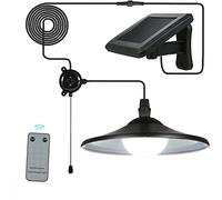 Lixada Lampe Solaire Extérieur Jardin, Lumières de hangar sensibles à l'énergie solaire suspendues extérieures à LED E27, lampe de décoration pendante étanche avec Télécommande et contrôle en ligne