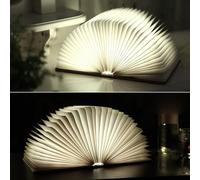 Lixada LED Rechargeable Folding Book Light 4.5W 500LM Battery-Operated Changeable Shape Table Floor Ceiling Bedside Lamp Pratique and Beautiful Lighting Fixture Indoor Use Warm White