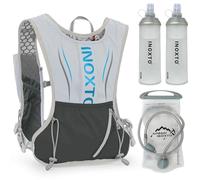 Lixada Léger Sac à Dos Hydratation 5L, Gilet de Course à l'eau, avec 1 vessie d'eau de 1,5 l et 2 Bouteilles d'eau Douce de 450 ML Sac à Dos de Cyclisme imperméable et Respirant de Grande capacité