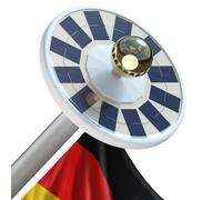 Lixada Mât de drapeau solaire à 128 LED - Projecteur étanche pour la plupart des mâts de drapeau de 4,5 à 7,6 m - Pour éclairage de nuit