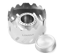 LIXADA Mini réchaud de randonnée 100 ML, brûleur à Alcool en Aluminium avec Petit Pare-Brise en Acier Inoxydable, réchaud de Camping Portable pour Le Camping, la randonnée et la Survie