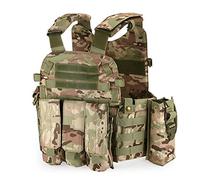 Lixada Outdoor Modulaire Molle Vest Chasse Poitrine Carrier Gilet avec Poche D'hydratation (CP)