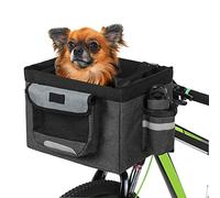Lixada Panier de Vélo,Pliable Vélo Avant Panier Amovible Vélo Pet Panier Pet Chien Chat Lapin Transporteur Camping Fourre-Tout Sac