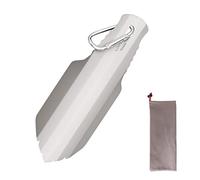 Lixada Pelle de camping en titane - Avec clip et sac de rangement - Longueur : 20,5 cm - Largeur de travail : 7 cm - Très légère : 35 g - Pour le jardinage, le camping, la randonnée, la randonnée