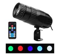 Lixada Pinspot - Mini spot LED RGBW - Effet DJ - Avec télécommande - Effet de scène - Pour DJ, discothèque, fête, bar, club, spectacle de mariage - Noir