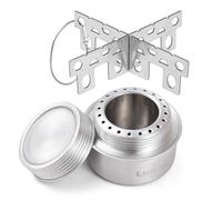 Lixada poêle à alcool Portable pare-brise extérieur ultraléger en alliage d'aluminium poêle Camping randonnée sac à dos - Type With Cross Stand