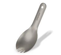 LIXADA poignée Courte Titane Spork Ultralight Enfants bébé Spork Camping en Plein air Pique-Nique Couverts
