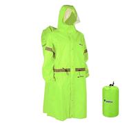 LIXADA Poncho de Pluie à Capuche pour Adultes Veste de Pluie imperméable réfléchissante Haute visibilité avec Housse de Sac à Dos pour Hommes Femmes Équipement de Pluie extérieur