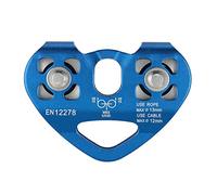 Lixada Poulie De Chariot, 30kN Tandem Escalade poulie pour Câble De Tyrolienne Escalade Spéléologie Rescue