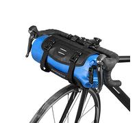 Lixada Sac à Bicyclette Imperméable à vélo Mountain Road MTB Bicyclette Front Frame Guidon Pannier Sac à Sec avec Fermeture à glissière 3L-7L réglable (Bleu)