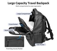 Lixada sac à dos avec ventilateur de refroidissement alimenté par USB sac à dos pour ordinateur portable de grande capacité Compatible avec 16