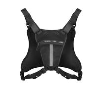 LIXADA Sac de Poitrine pour Homme, Gilet de Course, Sac de Poitrine avec Bretelles réglables, résistant à l'eau, Polyester 900D, Sac de Sport d'extérieur réfléchissant (Brun)