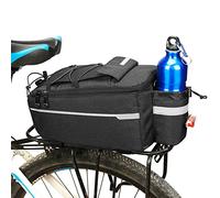 Lixada Sac de Rangement arrière pour vélo, glacière isolée, Sac de Sport réfléchissant étanche, Sac Porte-Bouteille de vélo pouvant être utilisé comme Sac à bandoulière 29 x 16 x 17 cm (Noir)