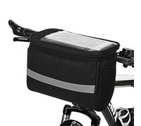 Lixada Sacoche de Guidon Vélo Sac de Panier de Vélo Étanche avec Écran Tactile Glacière Bande Sac Avant de Vélo avec Sac en Filet