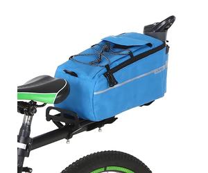 LIXADA Sacoche de vélo Porte-Bagages arrière pour vélo Sac Isotherme pour Coffre Isotherme Réfléchissant étanche Sac de Sport pour Porte-bidon de vélo Peut être utilisé comme Sac à bandoulière (Bleu)