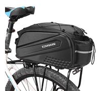 Lixada Sacoche de Vélo Sacoche Porte-Bagages 10L Sacoche de Coffre de Siège Arrière de Bicyclette Vélo pour Porte-Bagages Sac de Rangement Sac à Vélo comme Sac à Main et Sac à Bandoulière