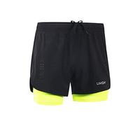 Lixada Short de Course 2 en 1 pour Homme - Séchage Rapide - Respirant - avec Chausson Long