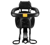 Lixada Siège de vélo de sécurité pour Enfant Siège de vélo Avant pour bébé Selle pour Enfant avec pédales Support Dossier pour VTT Vélo de Route (Noir (avec Dossier Souple))