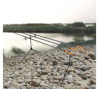 Lixada Support de canne à pêche rétractable et ajustable Support de canne à pêche avec 3 alarmes de morsure et indicateurs de balancement