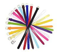 LIXBD Lot de 20 bracelets en cuir vierges pour création de bijoux - 8 mm - Couleur aléatoire