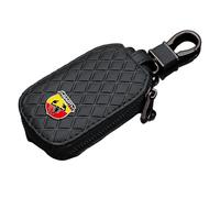 LIXIASM Housse de clés Voiture pour Abarth 500 595 695 SS Grande Punto, Étui de Protection pour Clés de Voiture en Cuir Porte-clés de Voiture,A