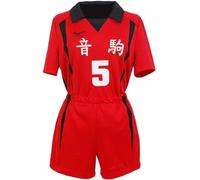 Lixinya Nekoma Costume de cosplay, d'anime du lycée, uniforme, en jersey, pour Halloween, carnaval, rouge, rouge, M