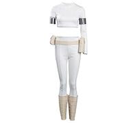 Lixinya Wars Padme Amidala Leia Costume de princesse pour Halloween, carnaval et cosplay, Blanc., M