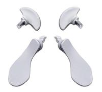 LiXiongBao 4PCS Paddle Arrière en Métal pour PS5 DualSense Edge Controller, Pièces interchangeables pour PS5 DualSense Edge Wireless Controller (Blanc)