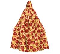 LIXLZH Cape à capuche imprimée 3D Pizza Pepperoni pour adulte, cape pour carnaval, fêtes à thème costumes