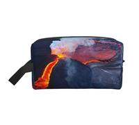 LIXLZH Kilauea Trousse de toilette de voyage avec imprimé volcans Blanc Taille unique, Blanc, One Size