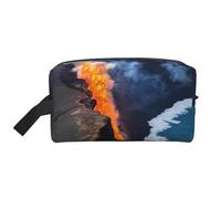 LIXLZH Kilauea Trousse de toilette de voyage avec imprimé volcans Blanc Taille unique, Blanc, One Size