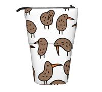 Lixlzh Kiwi Trousse à crayons télescopique en polyester avec imprimé oiseaux mignons Noir Taille unique Art déco, Noir , Taille unique, Art Déco