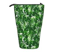 Lixlzh Monstera Deliciosa Trousse à crayons télescopique en polyester Motif palmier banane, Noir/blanc, One Size, Art déco.