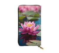 LIXLZH Spirit of the Lotus Portefeuille en cuir avec fermeture éclair pour homme et femme Noir Taille unique Noir Taille unique, Noir , Taille unique