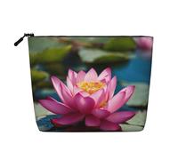 LIXLZH Spirit of the Lotus Trousse de maquillage portable de voyage avec fermeture éclair, noir, taille unique, Noir/blanc, One Size