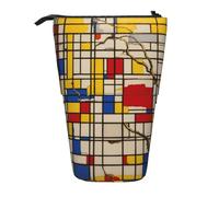 Lixlzh Trousse à crayons télescopique en polyester avec imprimé tribal africain, Noir/blanc, One Size, Art déco.