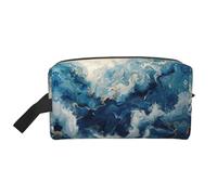 LIXLZH WITHIN THE TIDES Trousse de maquillage imprimée Sac à main Accessoires Organisateur Portable Voyage Trousse de toilette Sac de rangement, Blanc, Taille unique, Blanc, One Size