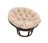 LIXQQS Coussin Papasan, Coussin de Balançoire de Panier Suspendu Imperméable Extérieur, Coussin de Berceau, Coussin Rond de Chaise de Radar Simple Coussin de Chaise de Rotin(Khaki,100 * 100cm)
