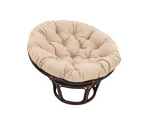 LIXQQS Coussin Papasan, Coussin de Balançoire de Panier Suspendu Imperméable Extérieur, Coussin de Berceau, Coussin Rond de Chaise de Radar Simple Coussin de Chaise de Rotin(Khaki,100 * 100cm)