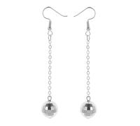 LIXSAZSE 1 paire boucles d'oreilles boule Disco or argent miroir rond Unique oreille balancent bijoux esthétiques faveurs de fête pour les femmes