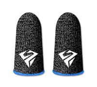 LIXSAZSE 10 pièces jeu de téléphone portable manches du bout des doigts sensibles anti-transpiration gants anti-dérapants Anti-empreintes digitales couvertures en Fiber Pour ultra-mince, Type bleu 2