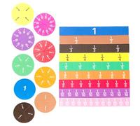 LIXSAZSE 102 Pièces Enfants EVA Fraction Tuile Mathématiques Comptage Jouets Apprentissage Enseignement Calcul Fourniture Cadeau pour Primaire