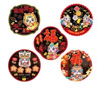 LIXSAZSE 10x autocollants de fenêtre festifs pour les célébrations du nouvel an Pour lunaire résolutions du nouvel an autocollants de fenêtre Pour bonne année en PVC, C, 28 * 35 cm