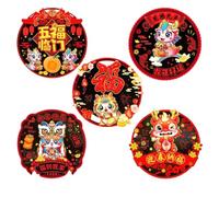 LIXSAZSE 10x autocollants de fenêtre festifs pour les célébrations du nouvel an Pour lunaire résolutions du nouvel an autocollants de fenêtre Pour bonne année en PVC, B, 28 * 35 cm