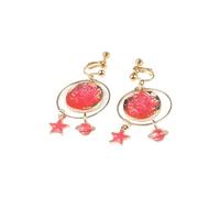 LIXSAZSE 2 pièces boucles d'oreilles ciel durabilité délicate oreilles Clips couleurs assorties chic exquis beauté mystérieuse attrayant goujon d'oreille, Pince rose