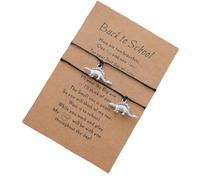 LIXSAZSE 2 Pièces Dinosaure Pendentif Bracelets Animaux Bracelet Réglable Femmes Hommes Amant Filles Garçons Bracelet Cadeau pour Fille