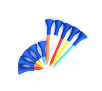 LIXSAZSE 20 Pièces Multi Couleur Double Caoutchouc Golf Tees en Plastique Sport Accessoires Fixation Ball Nail Tee dans Sacs Paquet